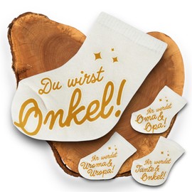 goldprintz I Du wirst Onkel I Pregnancy I Gold Printed Baby Sock I We Get a Baby Announcement I Pregnancy I Baby Surprise I Baby News