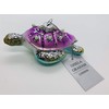 Gisela Graham Glass (5cm) - Purple/Blue Turtle Decoration