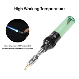 VA-100 Butane Soldering Iron Kit Wireless Portable Heating Tool Kit Electric Blow Pen Torch Welding Tools Kit with 7 Tips