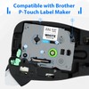 Exsun 12 mm 0.47 Inch Label Tape Compatible with Brother
