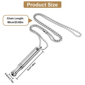 Hoki Necklace Against Anxiety, Stress Relief Necklace, Meditation Breath Necklace, Anapana Breathing Necklace, Mindful Breathing Necklace, Pack of 2, Stainless Steel