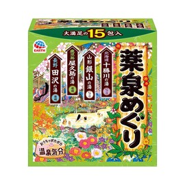Earth Japanese Bath Salt Bath Tour 30g x 15bags - Yakusen Meguri-Green