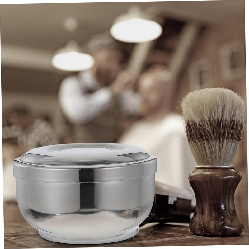 Mikinona 1pc Shaving Bowl Lid Sturdy Soap Foaming Bowl for