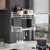 ABCOOL Wall Mount Microwave Oven Shelf Rack, White Carbon Steel