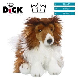 Carl Dick Rough Collie dog 10 inches, 25cm, Plush Toy, Soft Toy 3345