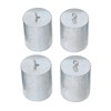 Double Hooked Weight Set, 4Pcs 200g 0.44lbs Chrome Plated Steel