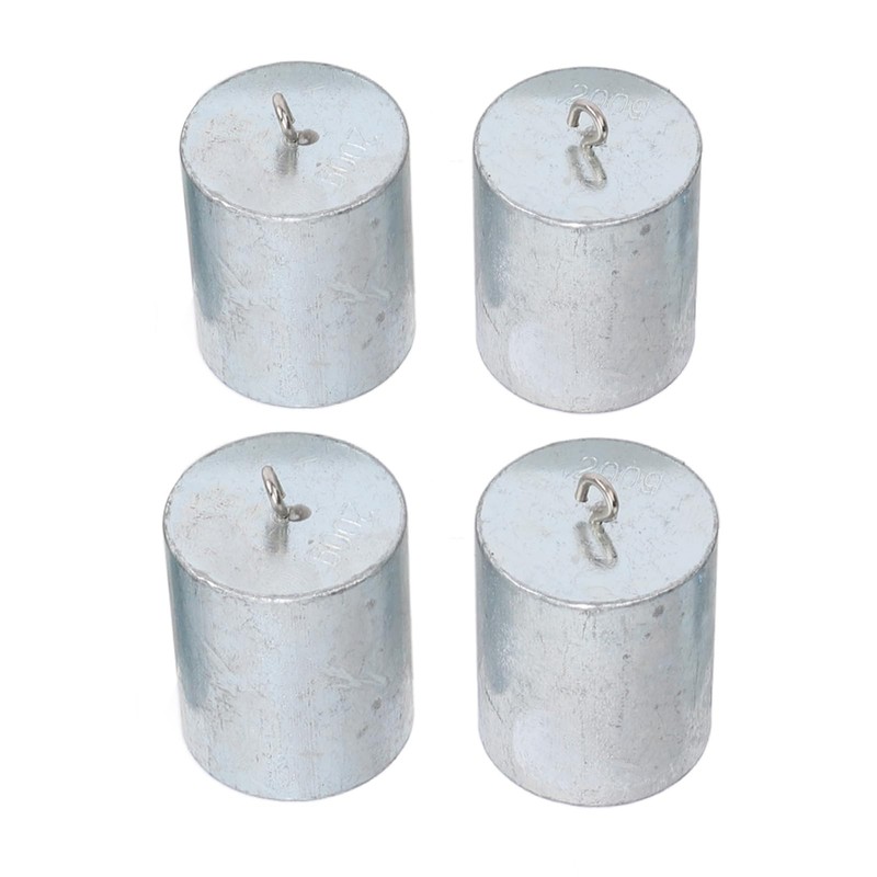 Double Hooked Weight Set, 4Pcs 200g 0.44lbs Chrome Plated Steel