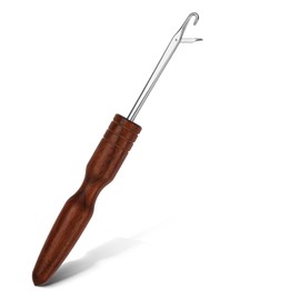 MASPHY Uncinetto in legno, ago da pesca, ago dritto per la produzione di tappeti, extension per capelli e progetti artigianali – Tipo 3