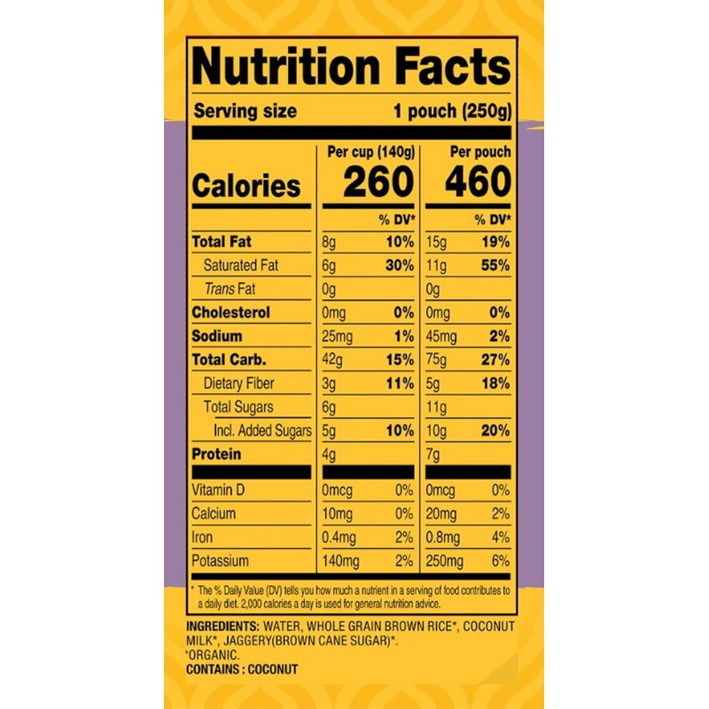 Tasty Bite Organic Coconut Rice, 8.8 Ounce, Pack of 6,