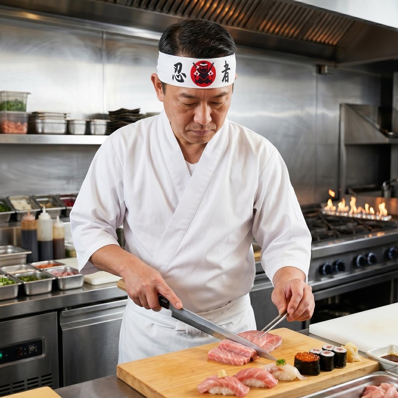 HANABASS 4 fasce Samurai in stile giapponese con design ninja