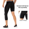LANDUNSI 2 Pack One Leg Compression Tights for Basketball Mens