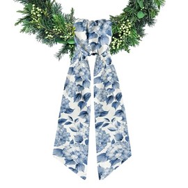 Ftuuo Wreath Sash for Front Door Leaves Floral Wreaths Satin Sash Burlap Garland Ribbon Accessories for Wreath Yard Doorway Indoor Outdoor Bow Bridal Shower Home Decor,5.1 x 54.3