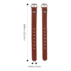 INOOMP 2pcs Bike Basket Straps, Adjustable Leather Basket Straps, Bike Handlebar Basket Strap Belts, Leather Stirrup Hobble Straps, Cycling Scooter Basket Straps