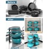 MUDEELA 6-Tier Pots and Pans Organizer under Cabinet, 13.78" Height