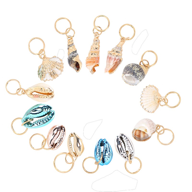 Hair Braid Rings Dreadlocks Ring Shell Hair Ring DIY Hair