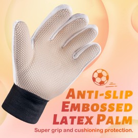CLBORT Goalkeeper Gloves Children and Teenagers, Football Goalkeeper Gloves, Football Gloves, Double Protection, Portability, Super Hold