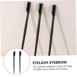 Outanaya 2PCS Steel Needle Eyelash and Brow Comb Dense Teeth Eyelash Separator and Grooming Tool for Natural Shape Durable Makeup Eyebrow Comb for Styled Lashes and Brows