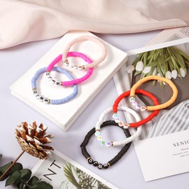 Yowivon WWJD Bracelets Christian Easter Bracelets Pack Colorful Inspirational Religious Jewelry Stretch Stackable Friendship Bracelets for Women Trendy Stuff