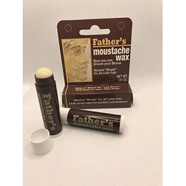 Father's Cera de bigote neutra. Sombra neutra para cabello de todos los colores. Tubo a prueba de fugas para comodidad de bolsillo (4). En todos los paquetes múltiples al finalizar la compra, (paquete
