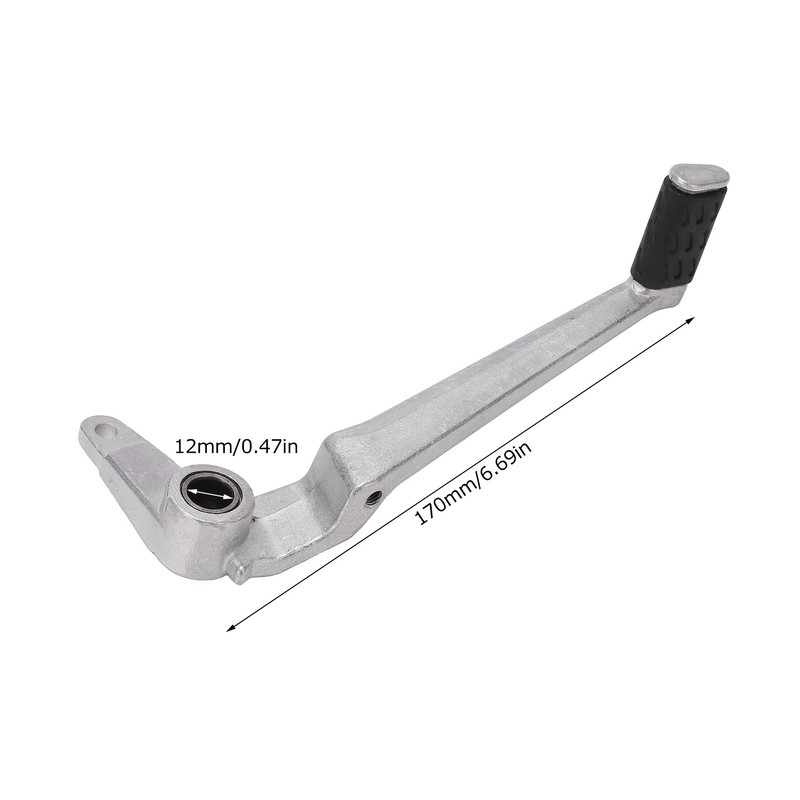 Rear Brake Foot Pedal Lever Silver Aluminum High Strength Replacement