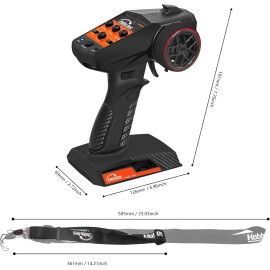 Hobby Fans RC Radio System 4CH 2.4G RC Transmitter with Receiver and Lanyard Anti-Jammin...