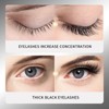 2 Stück Wimpernwachstumsserum, Stereoscopic Fibrous Eye Black Mascara, Augenbrauenverstärker und