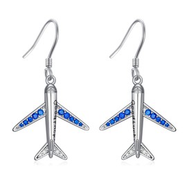 KZX Sterling Silver Earrings for Women Summer Hypoallergenic Jewellery Gift for Mother Wife Girlfriends White Gold Cubic Zirconia White Gold Cubic Zirconia, White Gold, Cubic Zirconia