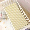 WELLDAY Yellow Gingham Crib Sheets for Boys and Girls, Fitted