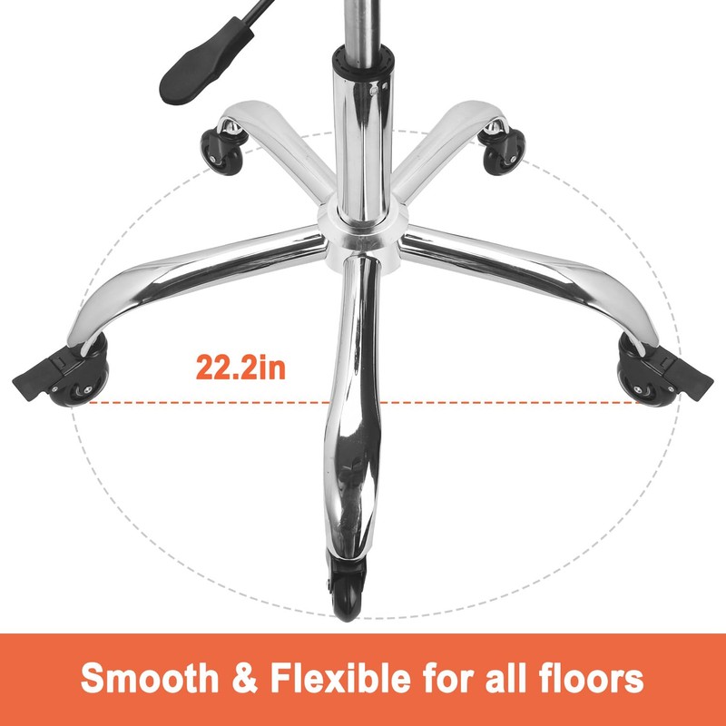 LWADALN Shop Stool with Backrest, Mechanic Garage Stool for Workshop,