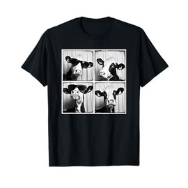 Cow Wearing Sunglasses Photo Farmyard Funny Farm Animal T-Shirt