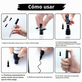 Artsunlvy Rotuladores permanentes de pintura negra, paquete de 2 marcadores impermeables a base de aceite de secado rápido para plástico, neumáticos, 