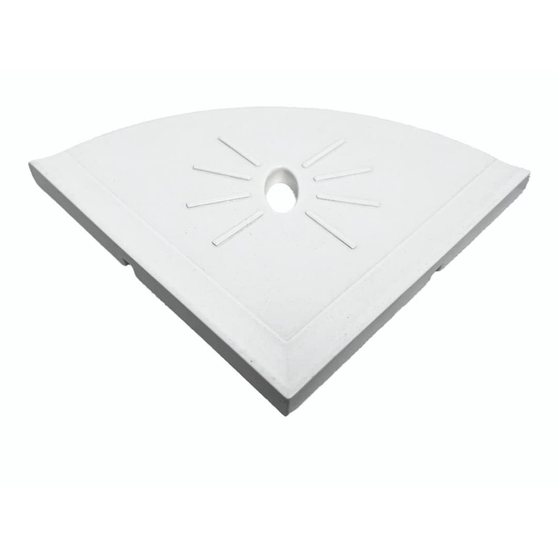 Tenedos Resin Decor 8 Inches Corner Shower Shelf – White