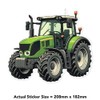 Azeeda Große 210mm 'Grüner Ackerschlepper' Permanente Aufkleber (DW00131066)