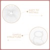 Hemobllo White Round Fabric Pleated Lamp Shade - E27 Replacement