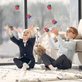 Surplex Pack of 15 Mini Juggling Balls for Beginners, Durable Juggling Balls Set, Soft Simple Multicoloured Juggling Set, Interactive Toy for Juggling for Children and Adults