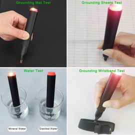 Conductivity Test Pen, Grounding Tester, Continuity Tester for Grounding Mats, Sheets, Pads, Blankets, Pillow Cases. Use to Test Effectiveness of Earth Connected Products.