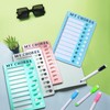 Erasable Chore Chart for Kids with Markers and Wall Hook,Sliding