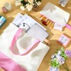 Sanwuta 24 Pcs Canvas Tote Bags Bulk 18.5" Cotton Cosmetic