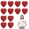 Red Heart Patches Embroidered, Heart Iron-On Patches, Heart Embroidered Patches,