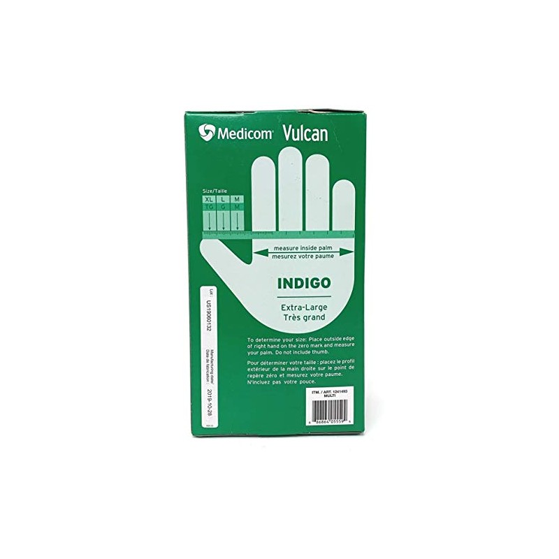 MEDICOM Vulcan Guantes de nitrilo, 150 unidades, XL