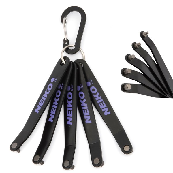 NEIKO 01320A Ultra Low Profile Offset Screwdriver Hex Set, 5