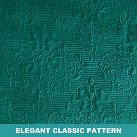 Hansleep Quilt Set Full Queen - Quilt Queen Size Bedding Set Damask, Lightweight Bedspread Coverlet, Ultrasonic Quilting