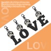 Initial Letter Keyring Letter A-Z Keychain Heart Initial Keychain Gifts