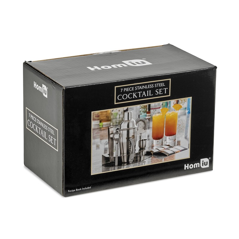 Homiu Cocktail Set Deluxe 8 Piece with Table Stand, Premium