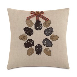 Plankroad Home Decor Conifer Cone Decorative Pillow Cover 18" x 18"