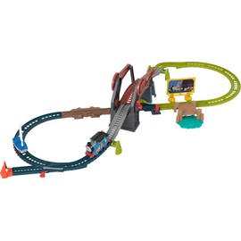 Thomas & Friends Motorized Toy Train Set Bridge Lift Thomas & Skiff Track Playset with Boat for Preschool Pretend Play Kids Ages 3+ Years