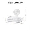 NEELEEN Soap Dish - Clear Suction Cup Soap Dish for