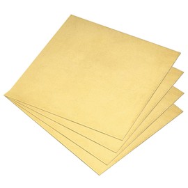 TA-VIGOR 4Pcs H62 Brass Sheet, 50mm x 50mm x 0.5mm Metal Sheet Brass Plates for DIY Crafts, Electrical, Repairs, Industry