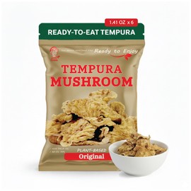 BITETUOSO Premium Tempura Oyster Mushroom Chips - Restaurant Quality Original - Plant-Based Vegan Snack 1.41oz (6-Pack)