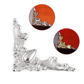 20 Pcs Antique Corner Protectors, Metal Corner Protector Decorative Corner For Book, Furniture, Dressers, Jewelry Boxes (white)